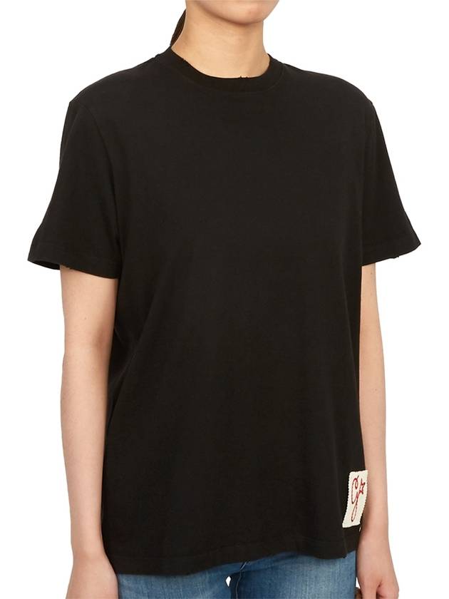 G Logo Patch Short Sleeve T-Shirt Black - GOLDEN GOOSE - BALAAN 4