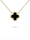 Pure Alhambra Pendant Gold Necklace Onyx - VANCLEEFARPELS - BALAAN 2