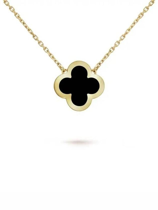 Pure Alhambra Pendant Necklace Gold Black - VANCLEEFARPELS - BALAAN 2