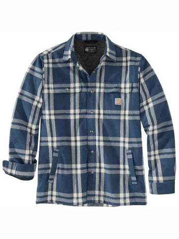 Relaxed Fit Flannel Sherpa Lined Shirt Jac 106354 DBL jacket - CARHARTT - BALAAN 1