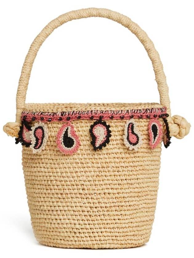 Alanui Paisley-Appliqué Raffia Basket Bag - ALANUI - BALAAN 1