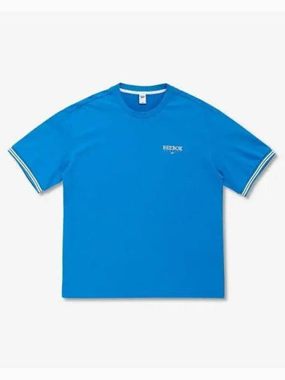 Classic Vector Small Logo T Shirt Blue - REEBOK - BALAAN 1