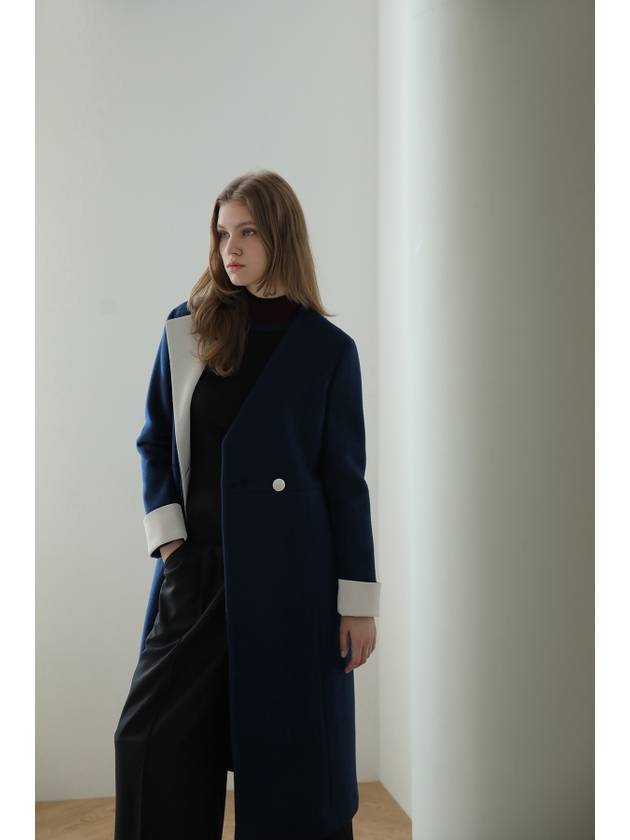 Caigienne V neck unbalanced long coat - CAHIERS - BALAAN 8