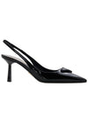 Patent Leather Slingback Heels Black - PRADA - BALAAN 3