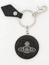 ORB Logo Charm Crocodile Skin Metal Key Ring Black - VIVIENNE WESTWOOD - BALAAN 4