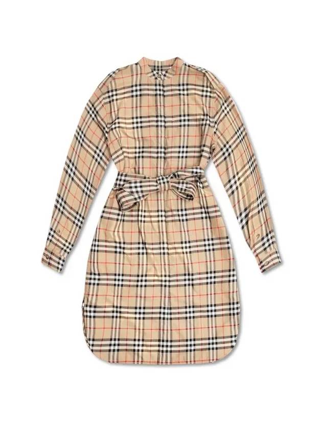 Women's Vintage Check Belt Midi Dress Beige - BURBERRY - BALAAN 1