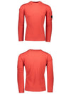 Men's Lens Wappen Merino Wool Knit Top Red - CP COMPANY - BALAAN.