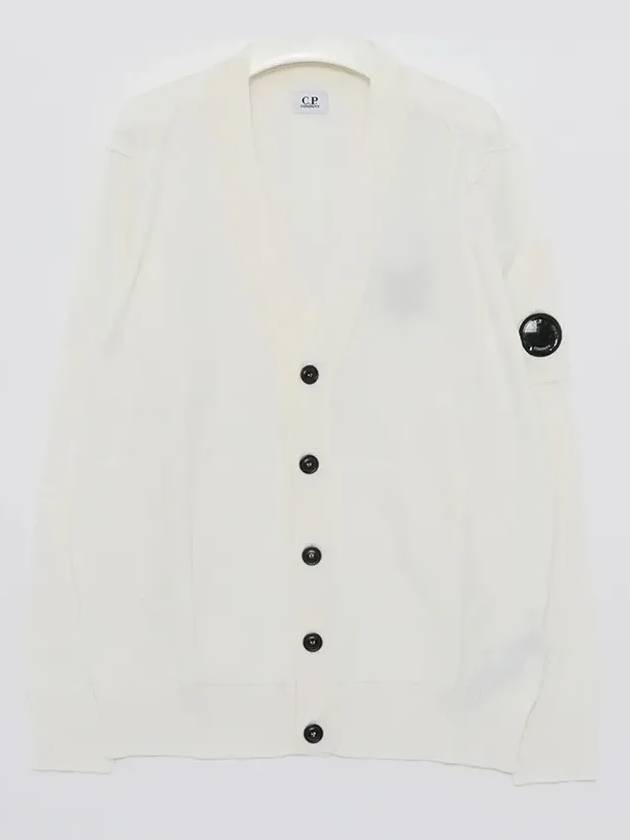 Lens Cotton Cardigan White - CP COMPANY - BALAAN 3