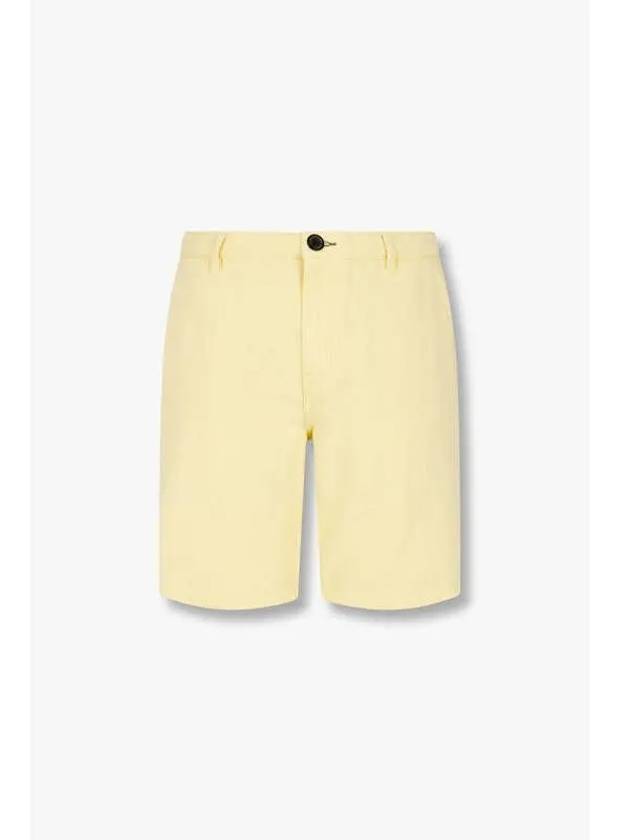 PS linen blend denim shorts yellow - PAUL SMITH - BALAAN 1