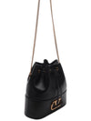 V Logo Signature Small Bucket Bag Black - VALENTINO - BALAAN 4