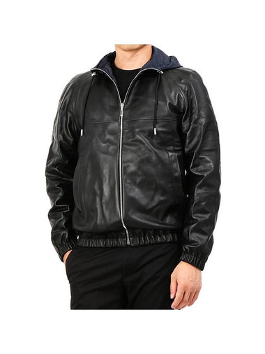 Men's Reversible Nylon Leather Jacket Black - DIOR - BALAAN 1