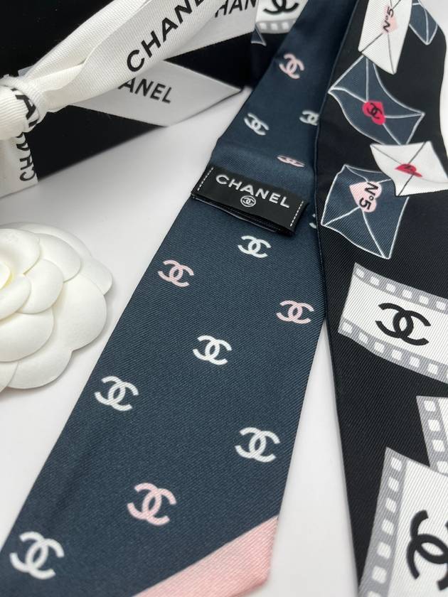 Women s Muffler CC Logo Hairband Silk Twilly Scarf - CHANEL - BALAAN 5