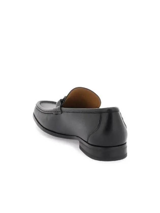 Gancini Ornament Moccasin Loafers Black - SALVATORE FERRAGAMO - BALAAN 3