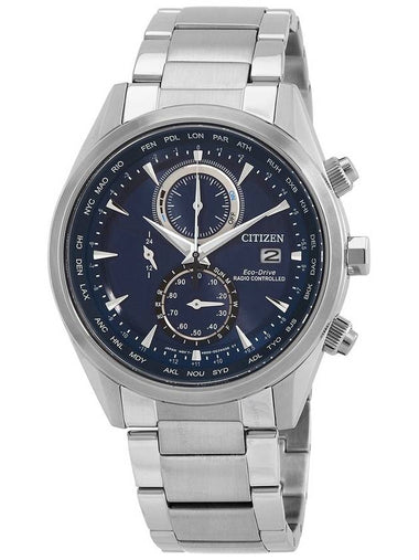 Citizen Eco-Drive Perpetual Alarm World Time Chronograph GMT Blue Dial Men's Watch AT8260-85L - CITIZEN - BALAAN 1