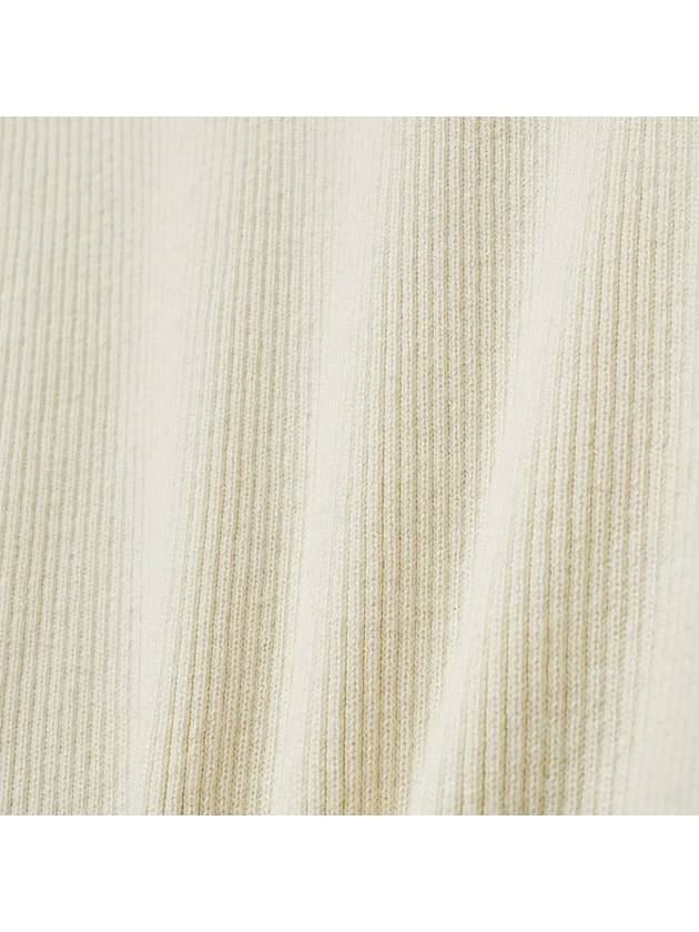 Cotton Zip-Up Knit Top Ivory - NOIRER FOR WOMEN - BALAAN 7