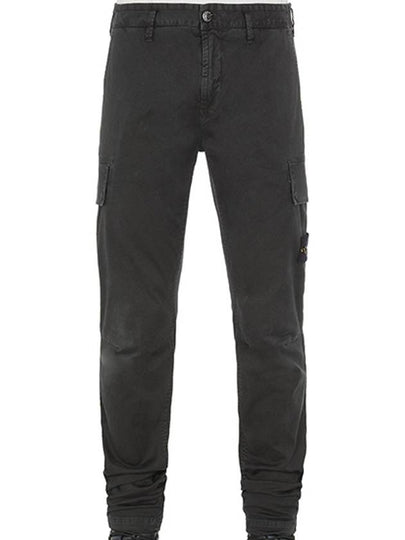 Men's Wappen Patch Cargo Straight Pants Black - STONE ISLAND - BALAAN 2