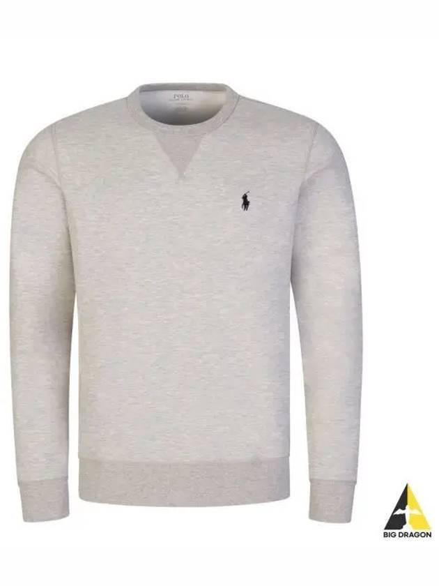 Embroidered Logo Basic Crew Neck Sweatshirt Grey Melange - POLO RALPH LAUREN - BALAAN 2