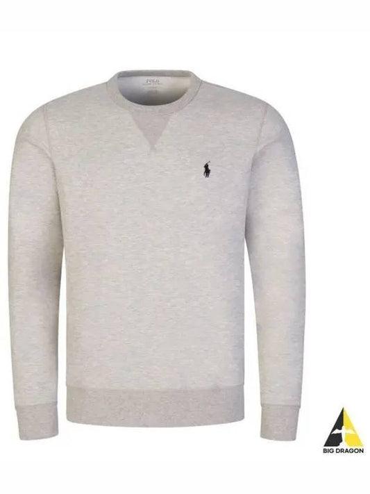 Embroidered Logo Basic Crew Neck Sweatshirt Grey Melange - POLO RALPH LAUREN - BALAAN 2