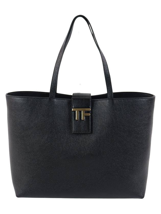 Logo Decorated Tote Bag Black - TOM FORD - BALAAN 2