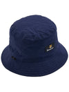 Cotton Reversible Bucket Hat Navy - BARBOUR - BALAAN 6