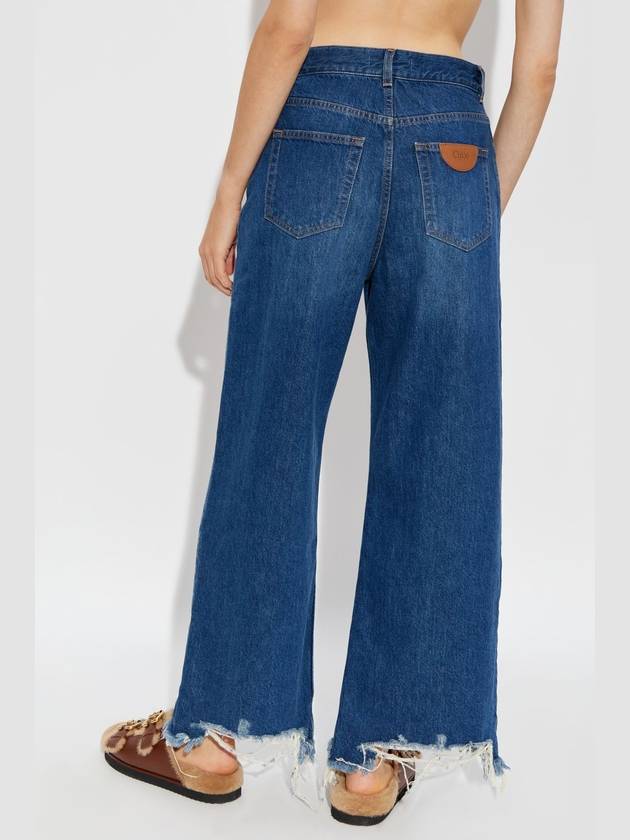 Chloé Jeans With Vintage Effect, Women's, Navy Blue - CHLOE - BALAAN 4