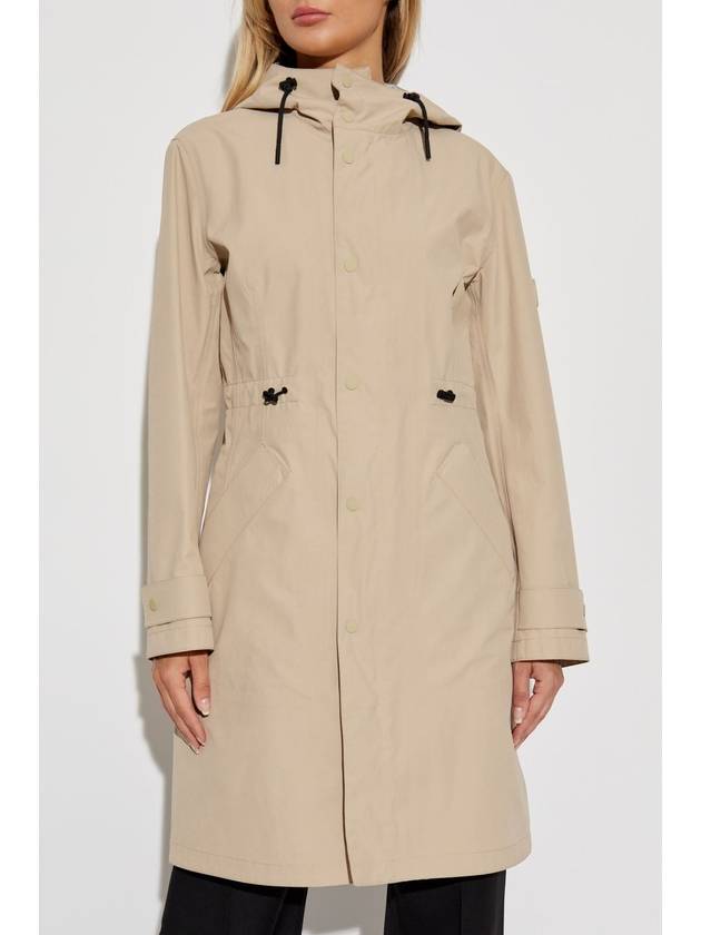 EKD Patch Darted Waist Nylon Parka Beige - BURBERRY - BALAAN 4