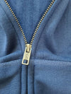 RL fleece hooded zip up Harrison blue - POLO RALPH LAUREN - BALAAN 7