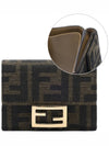 Baguette Micro Tri-fold Half Wallet Brown - FENDI - BALAAN 3