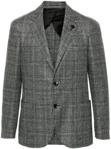 LARDINI IV528AEIVSF63505 930NE Wool Check Jacket - RVR LARDINI - BALAAN 1