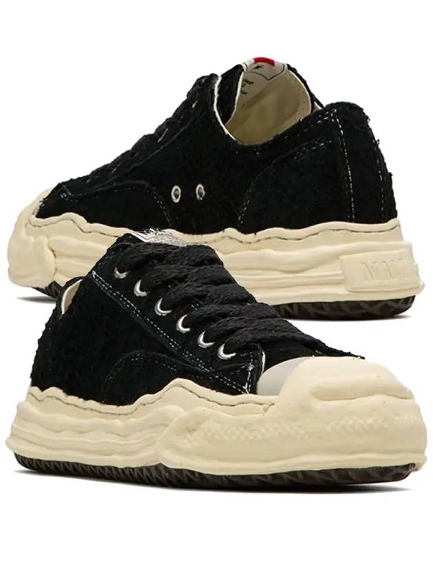 Hank OG Sole Broken Suede Low Top Sneakers Black - MAISON MIHARA YASUHIRO - BALAAN 2