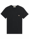 Baby Fox Patch Pocket Short Sleeve T-Shirt Black - MAISON KITSUNE - BALAAN 2