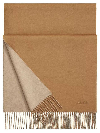 Recto Verso Reversible Cashmere Muffler Camel - HERMES - BALAAN 1