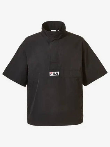 Uni Basic Shorts Sleeve Anorak Windbreaker BLK - FILA - BALAAN 1