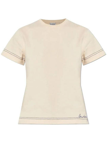 logo embroidered crewneck t-shirt 8090641B7348_SOAP - BURBERRY - BALAAN 1