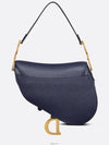 Saddle Grained Calfskin Shoulder Bag Navy - DIOR - BALAAN 7