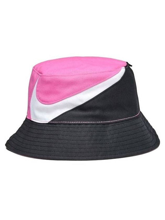 Big Swoosh Reversible Bucket Hat Black Pink - NIKE - BALAAN.