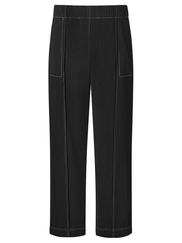 Unisex Utility Stitch Pleated Tuck Pants Black - MONPLISSE - BALAAN 1