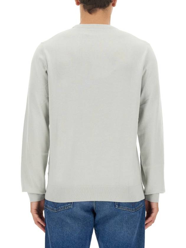 Zebra Patch Crew Neck Knit Top Light Grey - PAUL SMITH - BALAAN 4