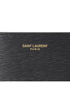 Logo Print Leather Card Wallet Black - SAINT LAURENT - BALAAN 6