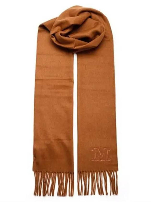 Wes Dahlia Cashmere Scarf Muffler Brown - MAX MARA - BALAAN.