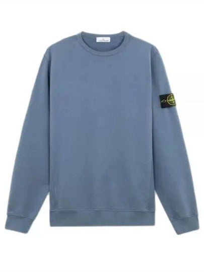 Wappen Patch Crew Neck Cotton Sweatshirt Blue - STONE ISLAND - BALAAN 2