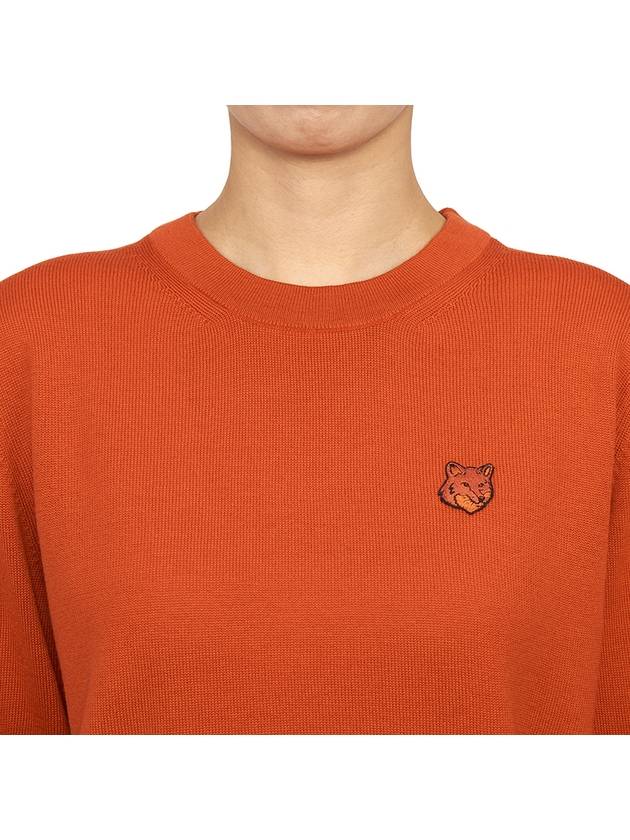 Bold Fox Head Wool Knit Top Red - MAISON KITSUNE - BALAAN 6