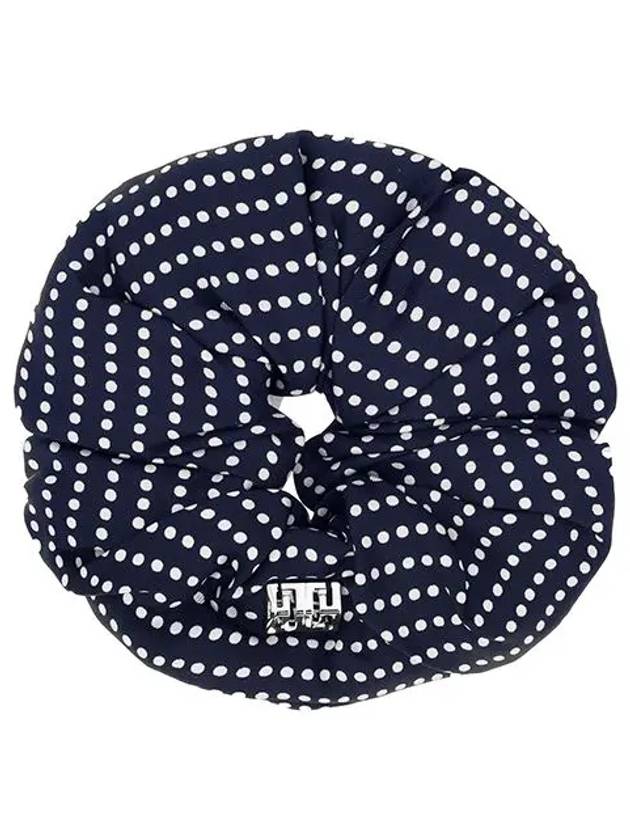 Oversized Polka Dot Silk Scrunchie Navy - GIVENCHY - BALAAN 3