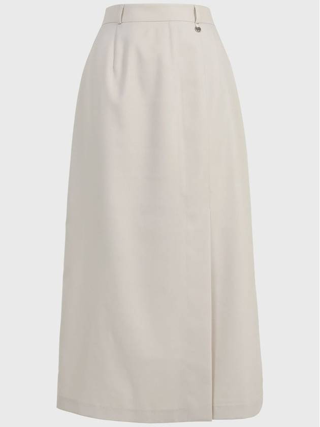 Fine Slit Maxi Skirt Cream - MICANE - BALAAN 8