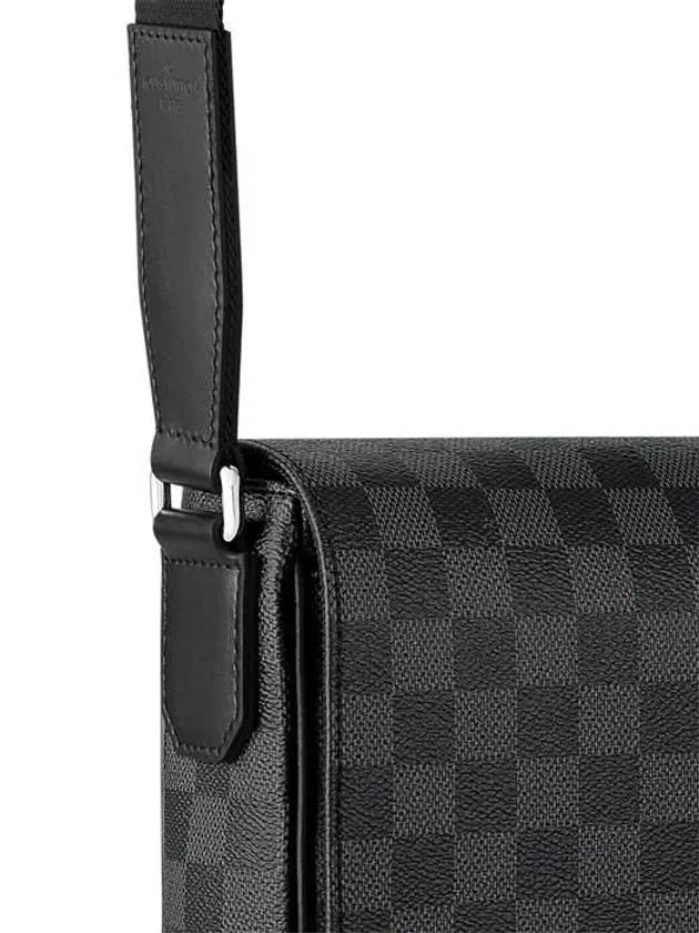 District PM Damier Graphite Coated Canvas Messenger Bag Black - LOUIS VUITTON - BALAAN 4