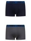 Men's Logo Boxer Briefs 3 Pack Black Blue Gray - EMPORIO ARMANI - BALAAN.