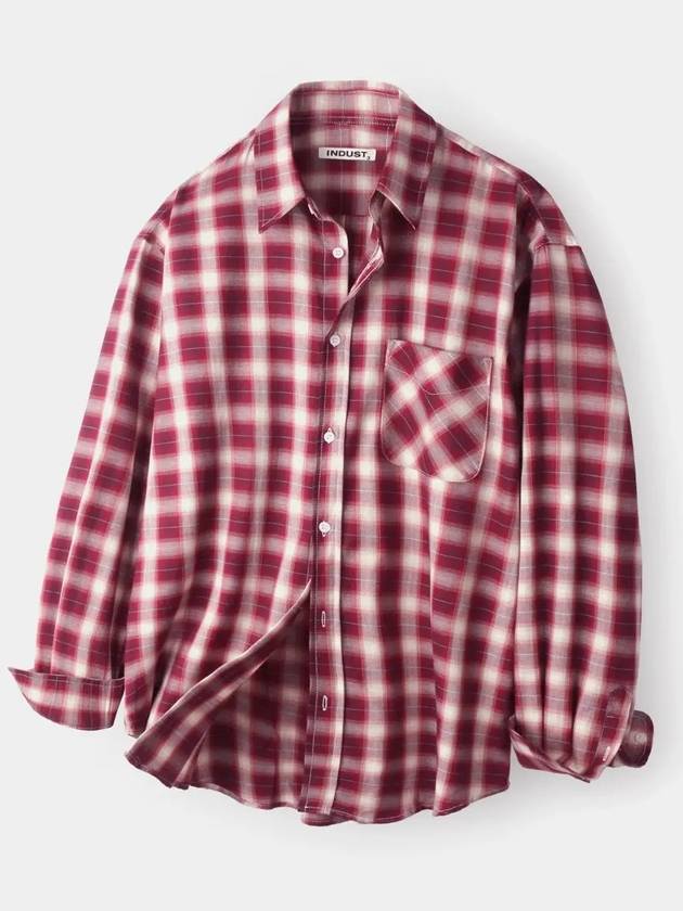 Flannel check shirt red - INDUST - BALAAN 3