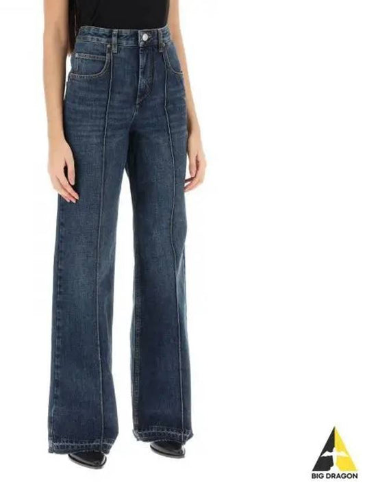 Noldy Denim Wide Jeans Dark Blue - ISABEL MARANT - BALAAN 2