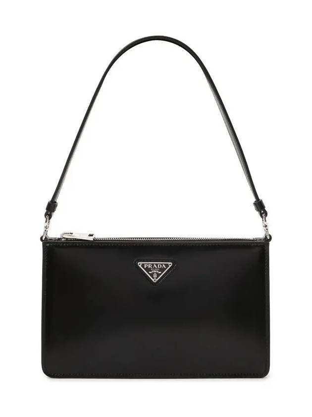 Brushed Leather Mini Bag Black - PRADA - BALAAN 3