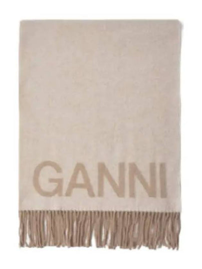 Fringe wool muffler egglet - GANNI - BALAAN 1